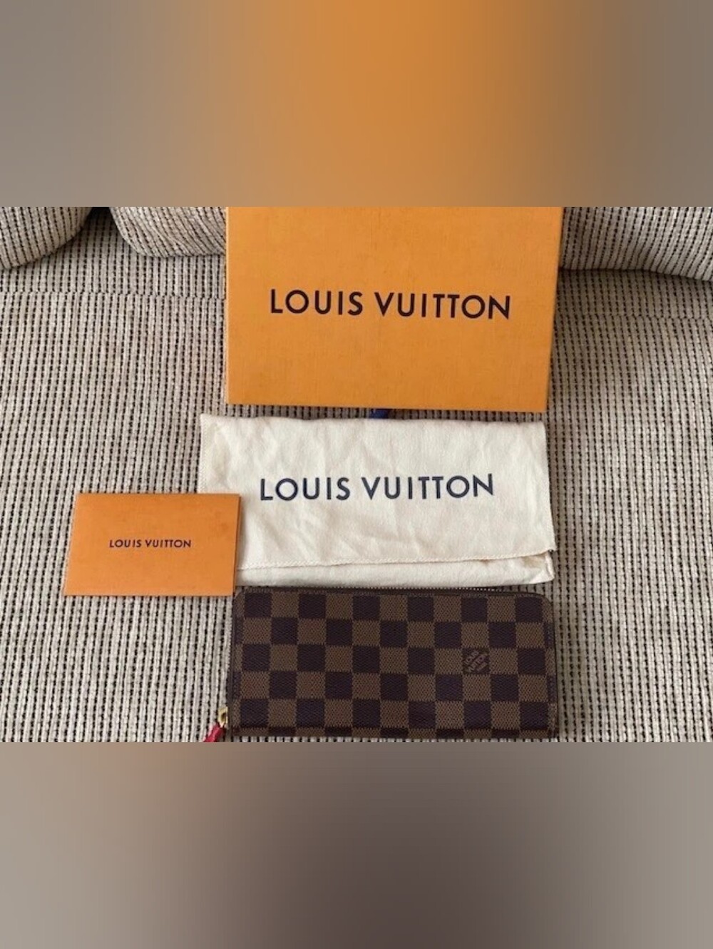 Louis Vuitton Brown Damier Ebene Zip Wallet